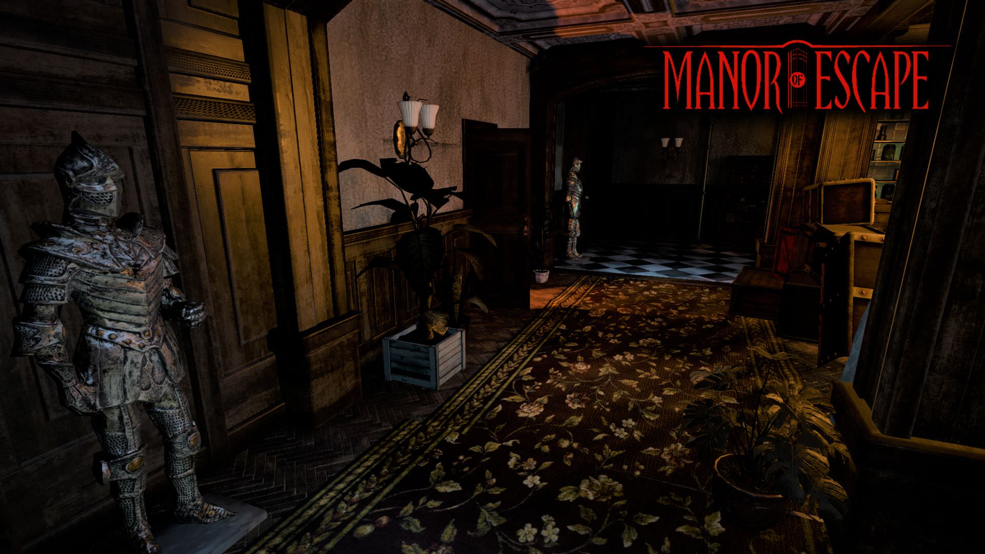 A virtual reality escape room in where players solve puzzles inside a manor and try to escape.