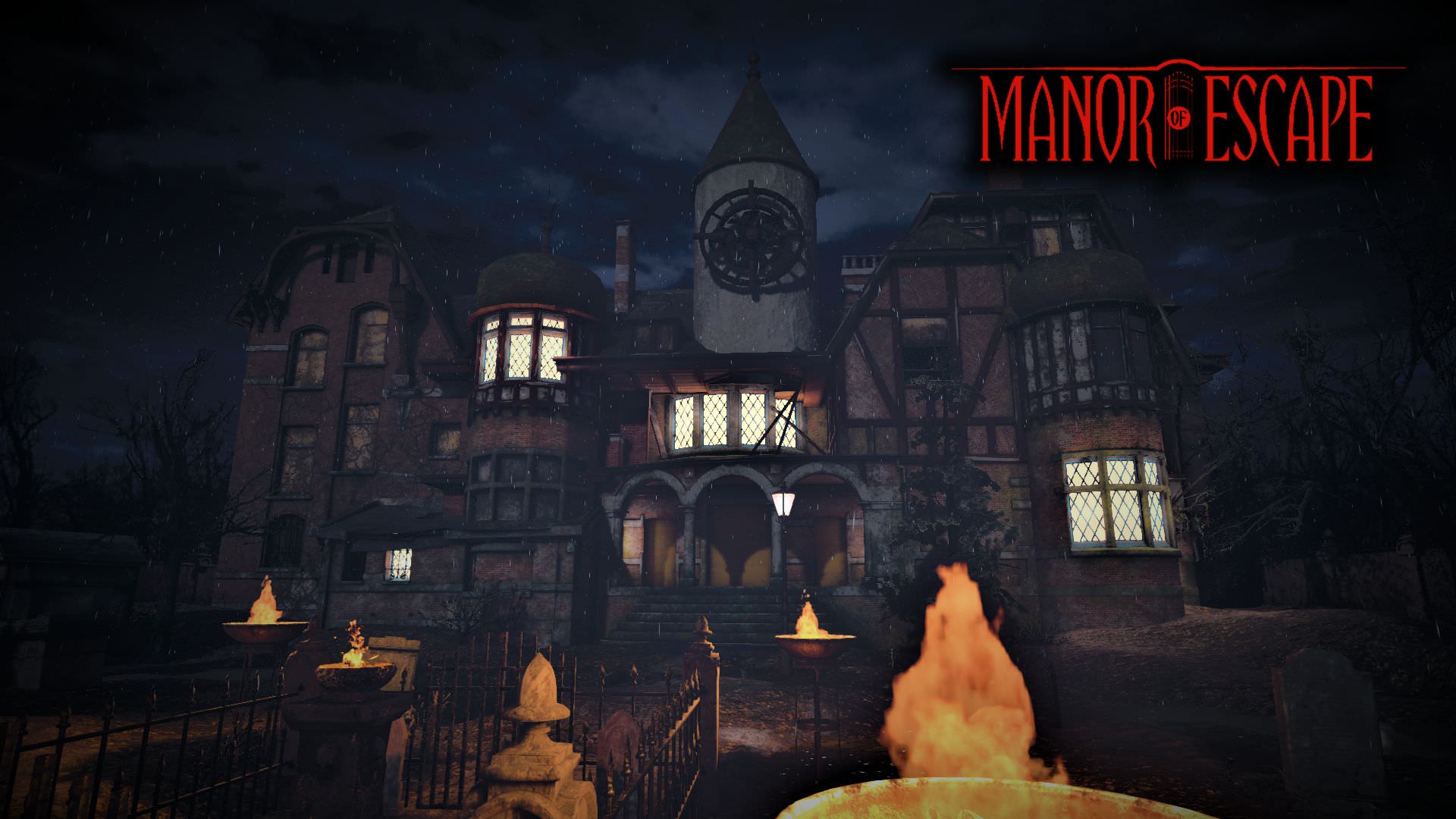 A virtual reality escape room in where players solve puzzles inside a manor and try to escape.