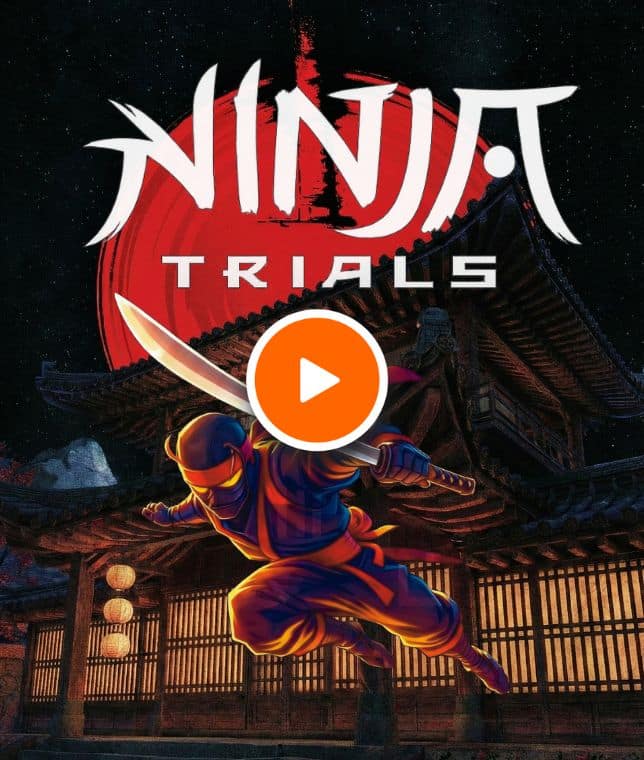 A Free Roam Virtual Reality Escape Room where players complete ninja trials by solving puzzles and testing teamwork, reflexes, and focus.