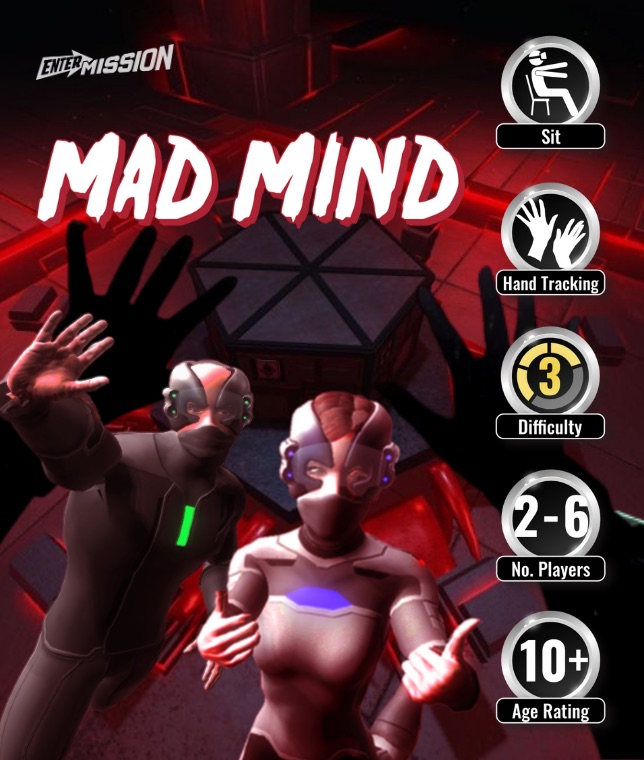 A Virtual Reality Escape Room where players solve puzzles inside the mind of a mad man to save a child.
