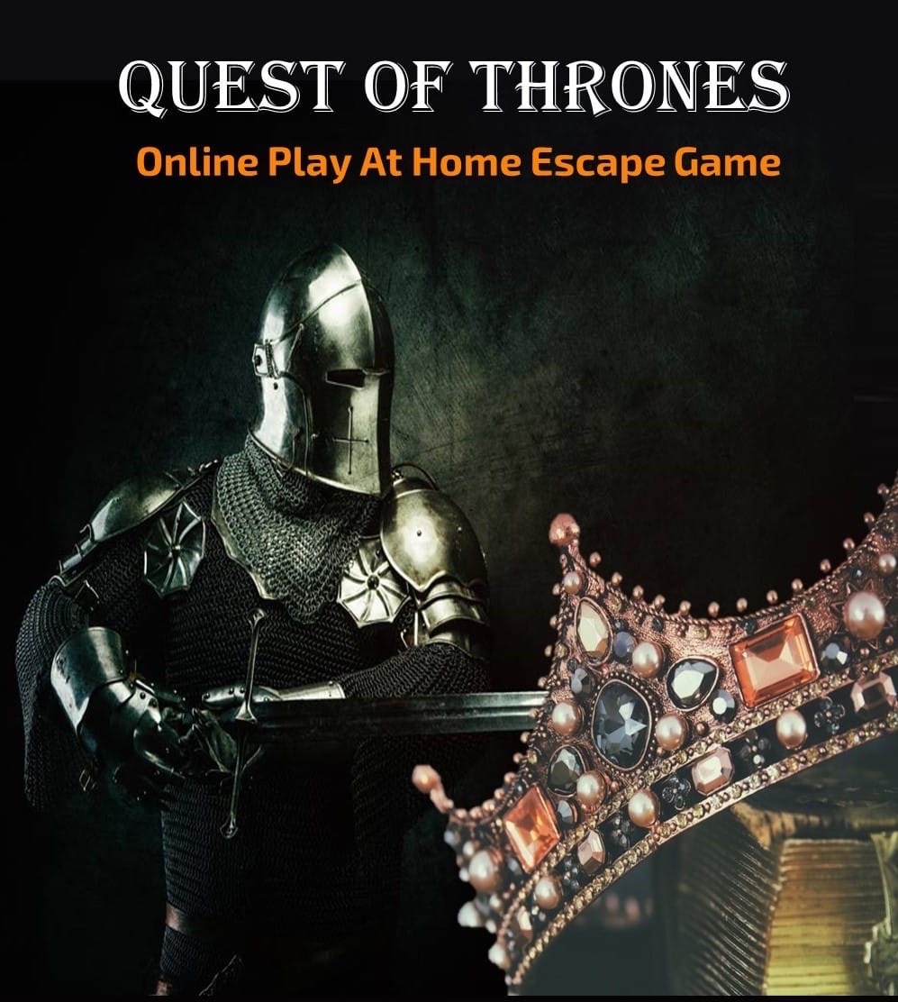 Printable Online Escape Room Quest of Thrones Poster Cropped