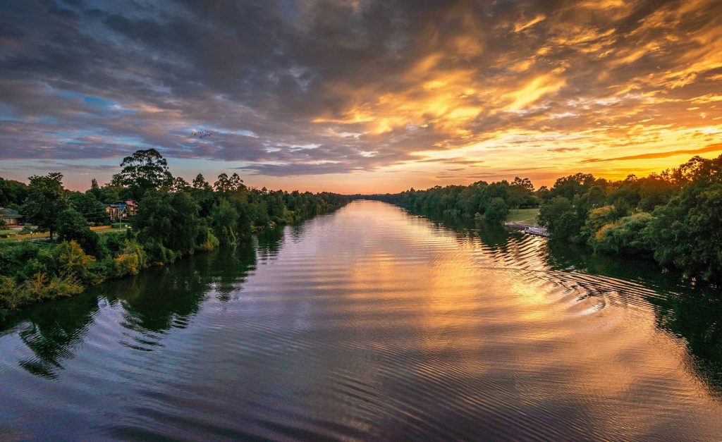 Sunset at nepean river