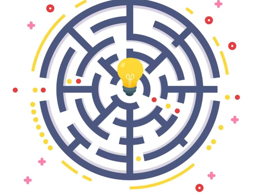 Labyrinth business idea concept
