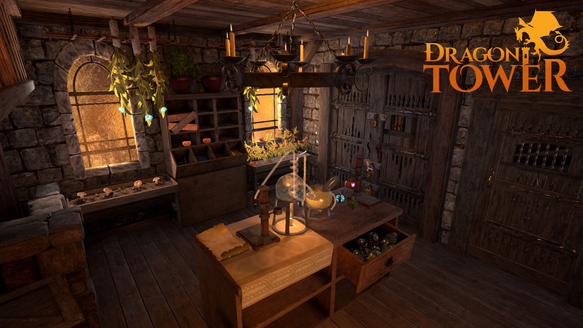 A virtual reality escape room in where players solve puzzles in a tower trying to escape the dragons.