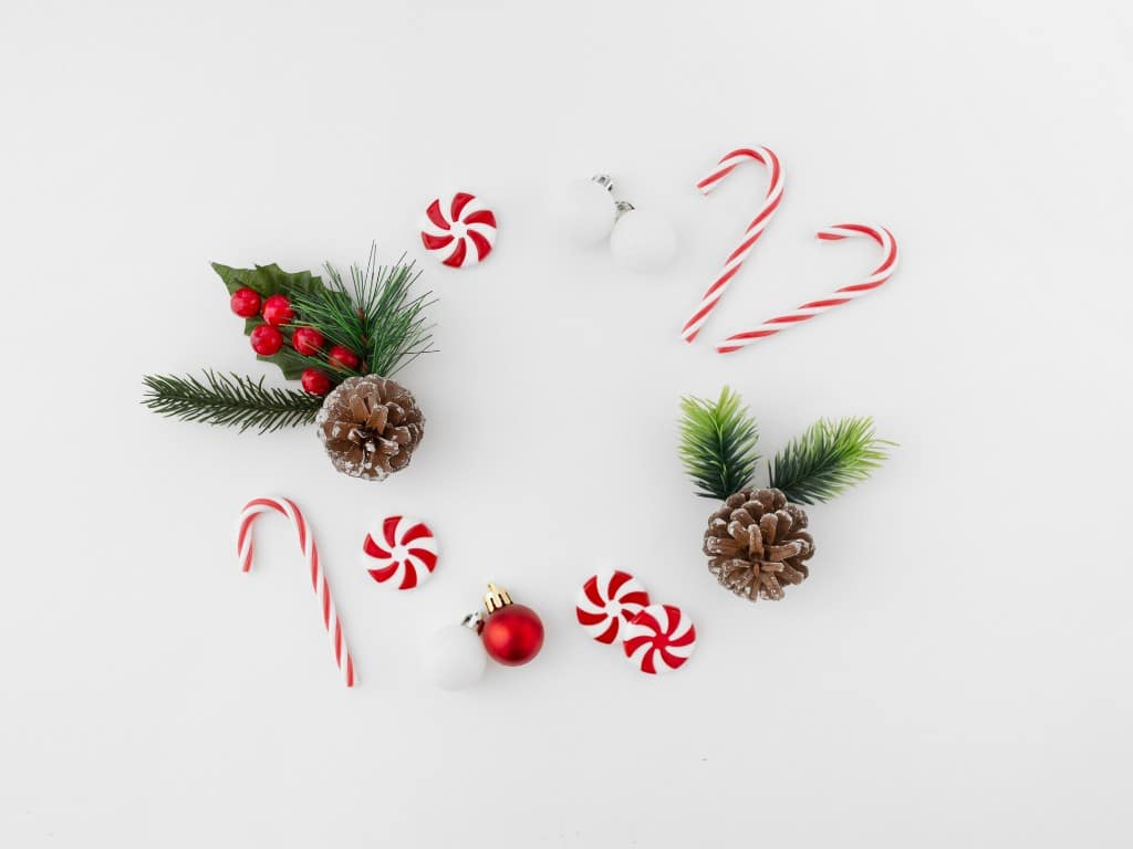 An assortment of various Christmas decor.