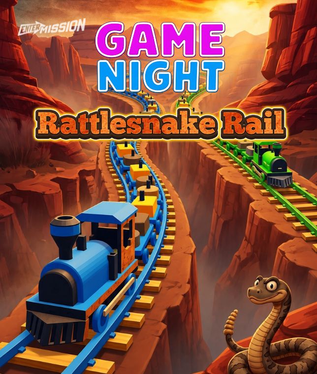 Rattlesnake Rail Game Night poster artwork