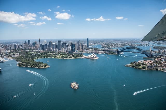 Breathtaking aerial view of Sydney.
