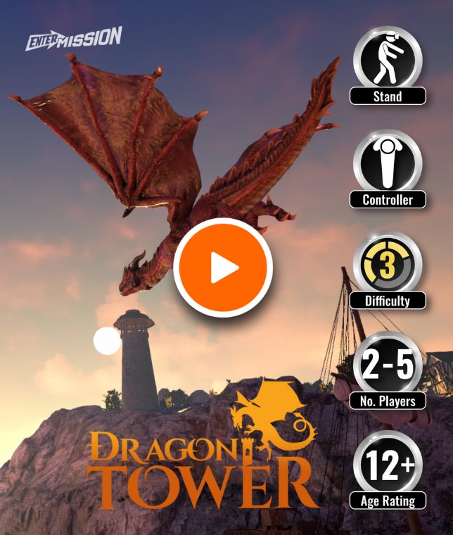 Vr Games A virtual reality escape room in where players solve puzzles in a tower trying to escape the dragons.