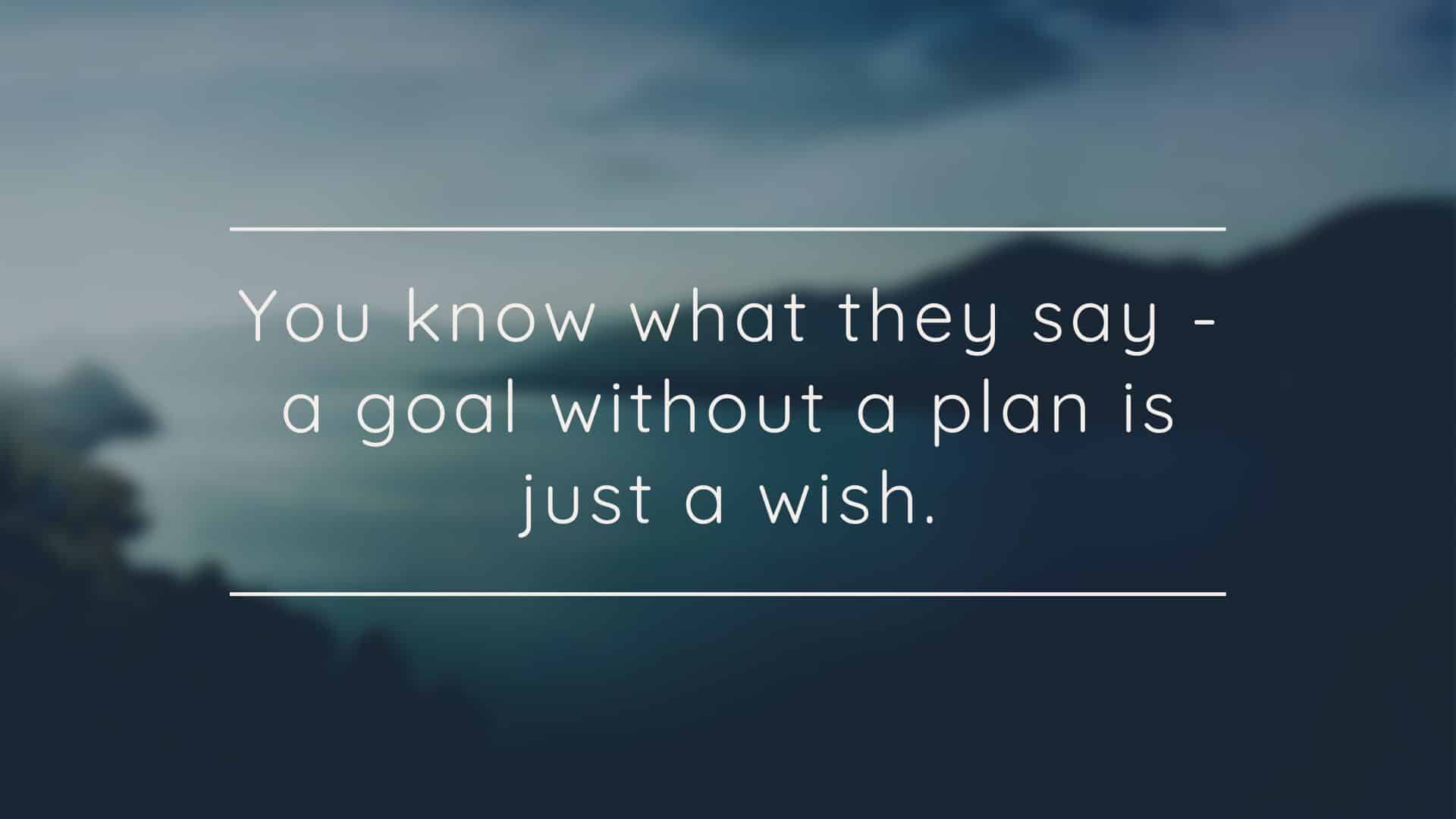 image quote goal without plan is wish